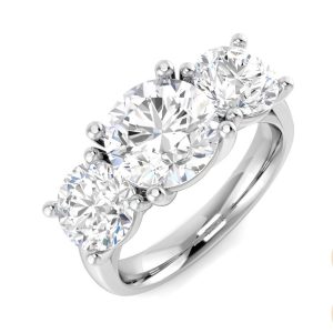 Diamond Lab 3 stone Ring 1.95 cts